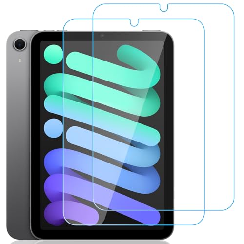 Whioltl 2 Stücke Schutzfolie für iPad Mini 7 (A17 Pro 2024 Modell, 7. Generation) / Mini 6 (2021 Modell, 6. Generation) 8,3 Zoll, Anti-Bläschen Displayschutzfolie, 9H Härte, Kratzfest, HD-Klar von Whioltl