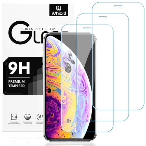 Whioltl [3 Stück Displayschutzfolie aus Hartglas für iPhone 11 Pro Max und iPhone XS Max [6,5 Zoll], 9H Härte Panzer Schutz Glas, ultra-transparent, ohne Luftblasen, Anti-Kratzen, Hülle Freundllich von Whioltl