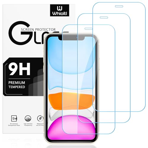 Whioltl [3 Stück Displayschutzfolie aus Hartglas für iPhone 11 und iPhone XR [6,1 Zoll], 9H Härte Panzer Schutz Glas [0,33mm, ultra-transparent], ohne Luftblasen, Anti-Kratzen, Hülle Freundllich von Whioltl