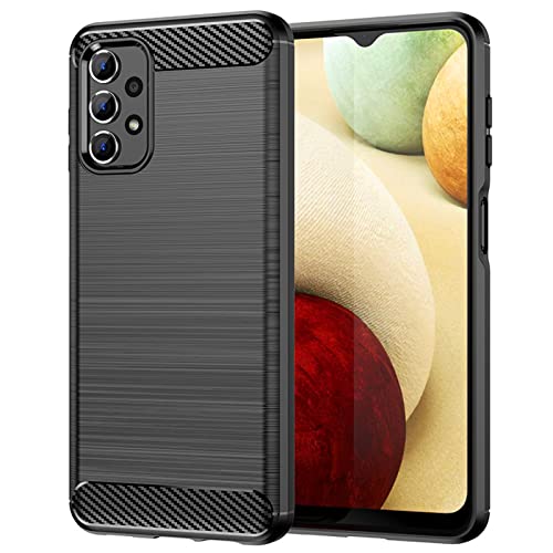 Whioltl Hülle für Samsung Galaxy A13 4G / 5G, Weiches TPU Stoßdämpfung Handyhülle Kompatibel mit Samsung A13 4G / 5G, Kohlefaser Design Dünne SchutzHülle Case, Shock Absorption, Kratzfeste, Schwarz von Whioltl