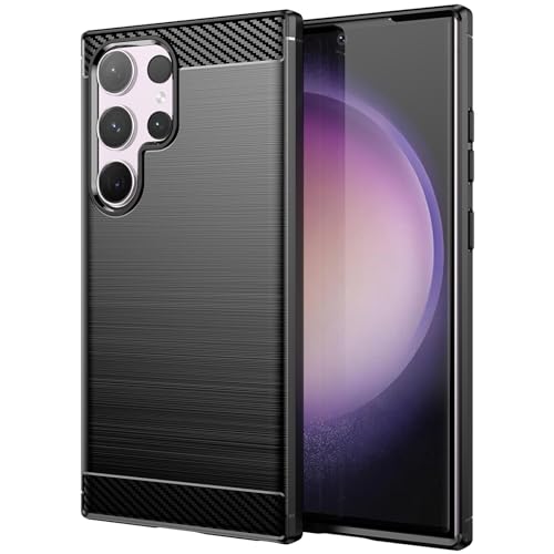 Whioltl Hülle für Samsung Galaxy S24 Ultra 5G 2024, Kohlefaser Stoßfest Kratzfest Schutzhülle, Dünn Weiche TPU Silikon Handyhülle, Kratzfest Stoßfest Fallschutz, Kameraschutz, Schwarz Whioltl Hülle für Samsung Galaxy S24 Ultra 5G 2024, Kohlefaser Stoßfest Kratzfest Schutzhülle, Dünn Weiche TPU Silikon Handyhülle, Kratzfest Stoßfest Fallschutz, Kameraschutz, Schwarz von Whioltl