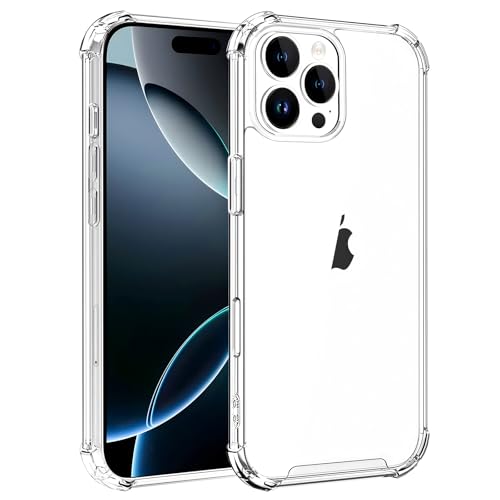 Whioltl Hülle für iPhone 16 Pro Max 6,9 Zoll, Durchsichtige Kratzfest Stoßfest Handyhülle mit Luftkissenecken, Dünn Transparent Schutzhülle, Militärischer Fallschutz, Nicht Vergilbend, Klar Clear Case Whioltl Hülle für iPhone 16 Pro Max 6,9 Zoll, Durchsichtige Kratzfest Stoßfest Handyhülle mit Luftkissenecken, Dünn Transparent Schutzhülle, Militärischer Fallschutz, Nicht Vergilbend, Klar Clear Case von Whioltl