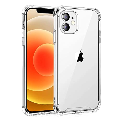 Whioltl Hülle für iPhone 12 Mini, 5,4 Zoll, Durchsichtig und Stoßfeste Schutzhülle mit Weiche Silikon Handyhülle, Crystal Clear Transparent Bumper Case, [Militärischer Fallschutz] [Nicht Vergilbend] von Whioltl