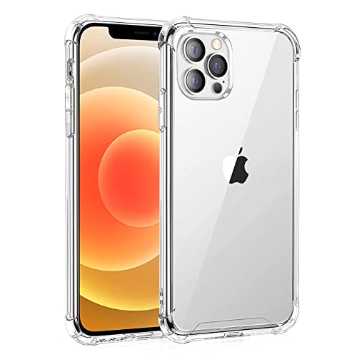 Whioltl Hülle für iPhone 12 Pro Max, Durchsichtig und Stoßfeste Schutzhülle mit Weiche Silikon Handyhülle, Crystal Clear Transparent Bumper Case, [Militärischer Fallschutz] [Nicht Vergilbend] von Whioltl