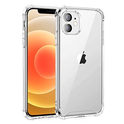 Whioltl Hülle für iPhone 12 und iPhone 12 Pro, 6,1 Zoll, Durchsichtig und Stoßfeste Schutzhülle mit Weiche Silikon Handyhülle, Crystal Clear Transparent Bumper Case, [Nicht Vergilbend] von Whioltl