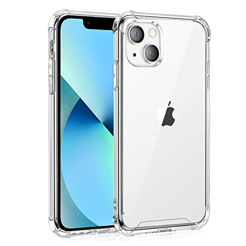 Whioltl Hülle für iPhone 13 Mini, 5,4 Zoll, Durchsichtig und Stoßfeste Schutzhülle mit Weiche Silikon Handyhülle, Crystal Clear Transparent Bumper Case, [Militärischer Fallschutz] [Nicht Vergilbend] von Whioltl