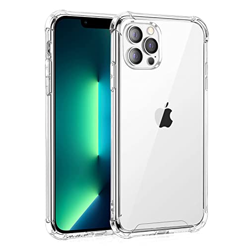 Whioltl Hülle für iPhone 13 Pro, 6,1 Zoll, Durchsichtig und Stoßfeste Schutzhülle mit Weiche Silikon Handyhülle, Clear Bumper Case Transparent, [Militärischer Fallschutz] [Nicht Vergilbend] von Whioltl