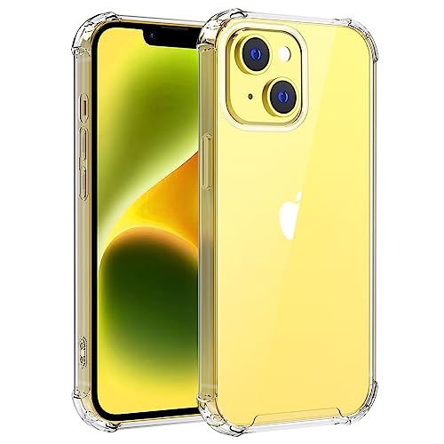 Whioltl Hülle für iPhone 14 Plus, 6,7 Zoll, Durchsichtig und Stoßfeste Schutzhülle mit Weiche Silikon Handyhülle, Clear Bumper Case Transparent, [Militärischer Fallschutz] [Nicht Vergilbend] von Whioltl