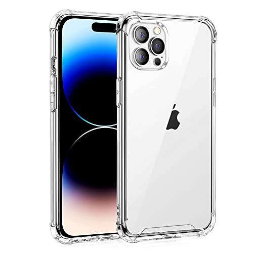 Whioltl Hülle für iPhone 14 Pro, 6,1 Zoll, Durchsichtig und Stoßfeste Schutzhülle mit Weiche Silikon Handyhülle, Clear Bumper Case Transparent, [Militärischer Fallschutz] [Nicht Vergilbend] von Whioltl