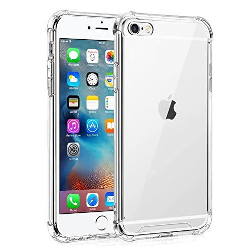 Whioltl Hülle für iPhone 6 Plus und iPhone 6s Plus, Durchsichtig und Stoßfeste Schutzhülle mit Weiche Silikon Handyhülle, Crystal Clear Transparent Bumper Case, [Nicht Vergilbend] von Whioltl