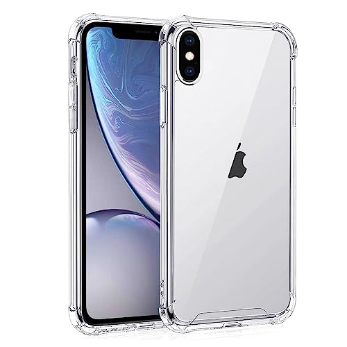 Whioltl Hülle für iPhone X und iPhone XS, Durchsichtig und Stoßfeste Schutzhülle mit Weiche Silikon Handyhülle, Crystal Clear Transparent Bumper Case, [Militärischer Fallschutz] [Nicht Vergilbend] von Whioltl