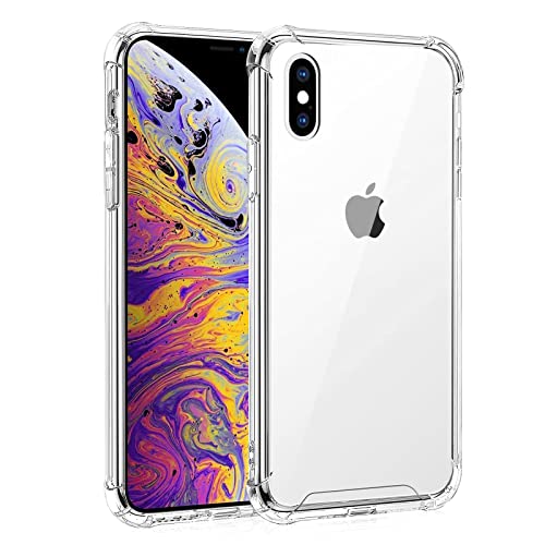 Whioltl Hülle für iPhone XS Max, Durchsichtig und Stoßfeste Schutzhülle mit Weiche Silikon Handyhülle, Crystal Clear Transparent Bumper Case, [Militärischer Fallschutz] [Nicht Vergilbend] von Whioltl