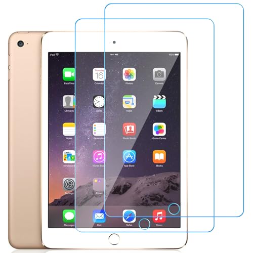 Whioltl Schutzfolie für iPad Mini 1/2/3, 7.9 Zoll, 2 Stück Gehärtetem Displayschutzfolie Kompatibel mit iPad Mini 1st, 2nd & 3rd Gen., HD-Klarheit, 9H-Härte Gehärtetes Glas Screen Protector Folie–Klar von Whioltl