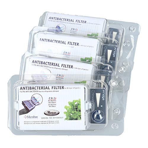 Whirlpool | 4er Pack - Microban ANT001, ANT-001, ANTF-MIC, HYG001, 481248048172 - Antibakterieller Hygiene Luftfilter für Bauknecht Whirlpool Side-by-Side Kühlschrank Whirlpool | 4er Pack - Microban ANT001, ANT-001, ANTF-MIC, HYG001, 481248048172 - Antibakterieller Hygiene Luftfilter für Bauknecht Whirlpool Side-by-Side Kühlschrank von Whirlpool