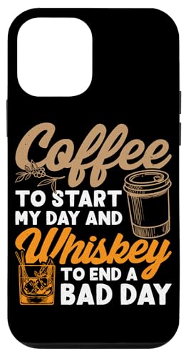 Kaffee, um meinen Tag zu beginnen und Whiskey, um einen schlechten Tag zu beenden Hülle für iPhone 12 mini von Whiskey Design Ideas For Whiskey Drinker