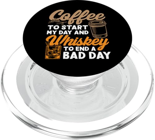 Kaffee, um meinen Tag zu beginnen und Whiskey, um einen schlechten Tag zu beenden PopSockets PopGrip für MagSafe Kaffee, um meinen Tag zu beginnen und Whiskey, um einen schlechten Tag zu beenden PopSockets PopGrip für MagSafe von Whiskey Design Ideas For Whiskey Drinker