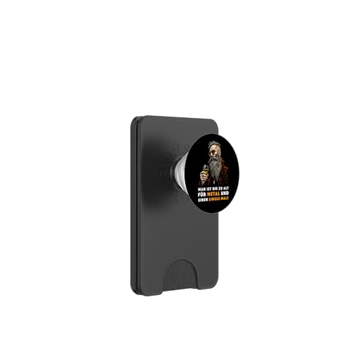 Man ist nie zu alt für Metal und einen Single Malt Herren PopSockets PopWallet für MagSafe von Whisky Liebhaber I Whiskey Trinker I Heavy Metal