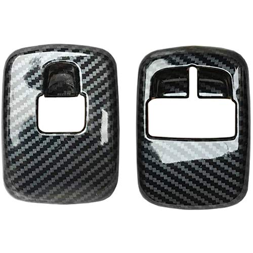 Whisverse 2 PCS Car Carbon Fiber Fensterheber Schalter Knopfabdeckung Zieraufkleber für Smart 453 Fortwo 2015 + ZubehöR von Whisverse