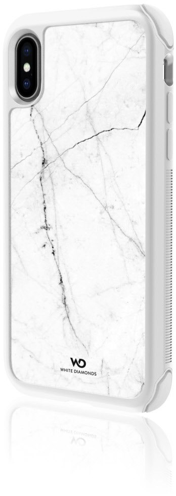 Cover Tough Marble für iPhone XS weiß von White Diamonds