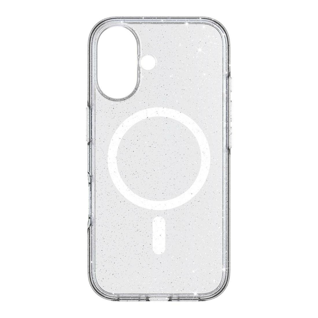 White Diamonds Cover "Mag Glitter Case" für Apple iPhone 16, Transparent (00228245) von White Diamonds