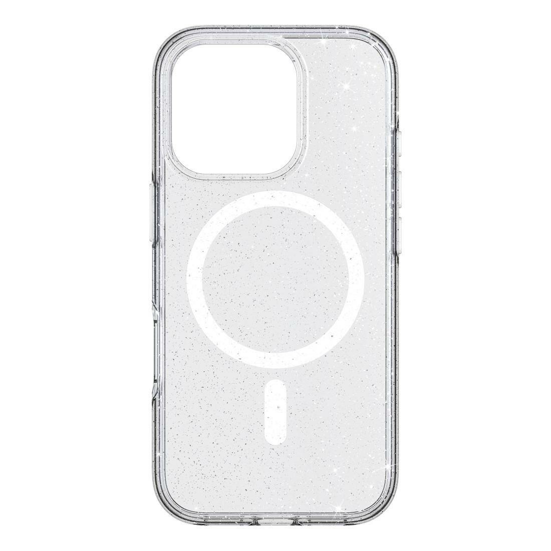 White Diamonds Cover "Mag Glitter Case" für Apple iPhone 16 Pro, Transparent (00228246) von White Diamonds