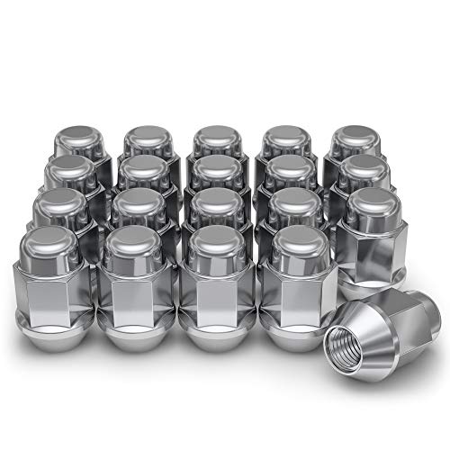 White Knight M12 x 1,50 Radmuttern für ausgewählte Nachrüst- und Werksräder, Hutmutter, einfach anzubringen, langlebiger Kohlenstoffstahl mit stilvollem dreischichtigem Chrom-Finish, 1707S-20AM, von White Knight