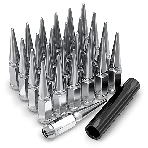 White Knight 2907-25AM Chrom M12 x 1,50 1-teiliges Sechskant-Spike-Radmutter-Set mit extra Spike-Hutmutter, 25 Stück White Knight 2907-25AM Chrom M12 x 1,50 1-teiliges Sechskant-Spike-Radmutter-Set mit extra Spike-Hutmutter, 25 Stück von White Knight