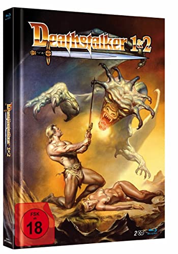 Deathstalker 1+2 - Limited Mediabook - Cover B (555 Stück, durchnummeriert) [Blu-ray] von White Pearl Movies / daredo (Soulfood)