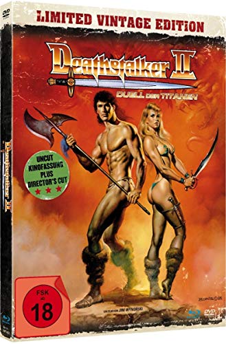 Deathstalker 2 - Duell der Titanen - uncut Vintage Edition (+ DVD) - Mediabook, limitiert auf 1.500 Stück, inkl. Booklet, HD neu abgetastet [Blu-ray] von White Pearl Movies / daredo (Soulfood)