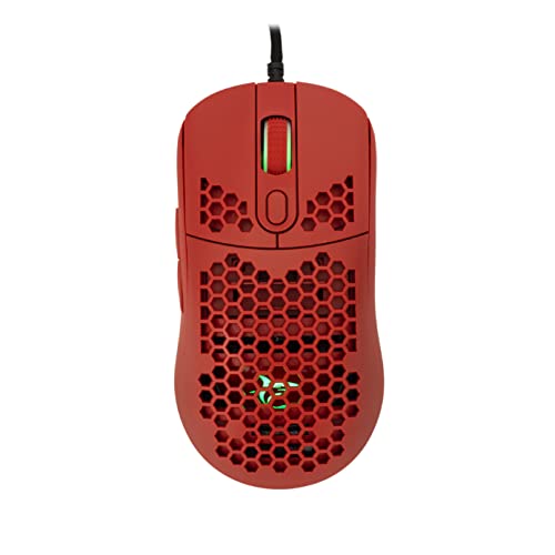 White Shark, Galahad White, Gaming-Maus mit USB-Kabel, Optische Maus für PC-Gaming mit LED unter Mausaktivierungstaste, 6 Programmierbare Tasten, Kompatibel mit Windows und MacOS, Rot von White Shark