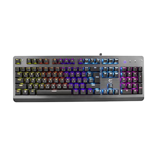 White Shark, Legionnaire, Gaming-Tastatur mit Anti-ghosting-Funktion 26 Tasten, Base Aus Metall Gefertigt und Led-RGB-Hintergrundbeleuchtung in 9 Modus Verfügbar, USB-2.0-Schnittstelle, Silber von White Shark - GAMING ONLY