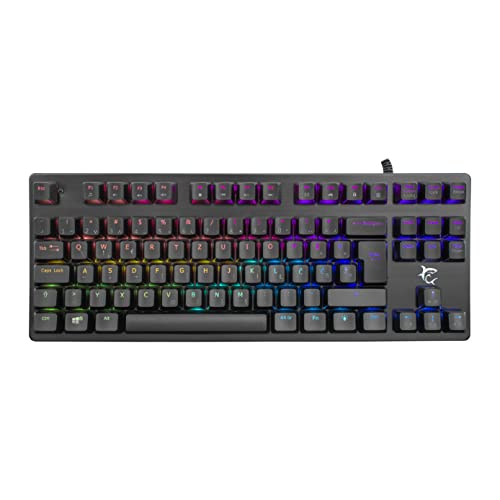 White Shark, Spartan-x, Gaming-Tastatur mit Anti-ghosting-Funktion unter Alle 87 Tasten, Base Aus Metall und RGB-Led-Hintergrundbeleuchtung in 14 Modus Verfügbar, USB-2.0-Schnittstelle, Schwarz von White Shark