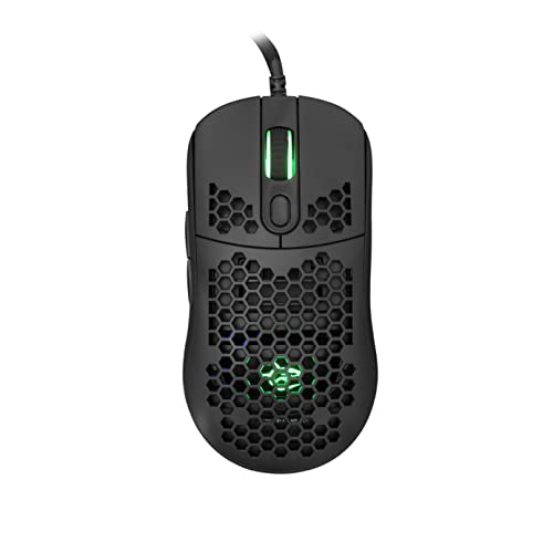 White Shark, Galahad White, Gaming-Maus mit USB-Kabel, Optische Maus für PC-Gaming mit LED unter Mausaktivierungstaste, 6 Programmierbare Tasten, Kompatibel mit Windows und MacOS, Schwarz von White Shark