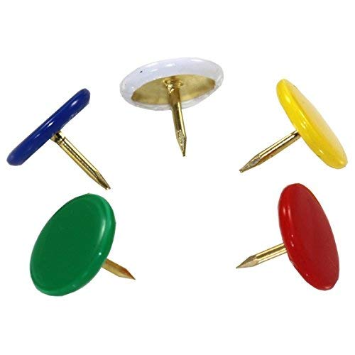 Whitecroft Essentials 26161 9,5 mm Reißzwecken, verschiedene Farben, 100 Stück Whitecroft Essentials 26161 9,5 mm Reißzwecken, verschiedene Farben, 100 Stück von Whitecroft Essentials