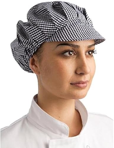 Whites Chefs Apparel Kosmetik Make kariert Schildmütze, One size, Blau und Weiß von Whites Chefs Clothing