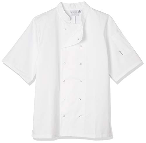 Whites Chefs Apparel Vegas A211-M Kochjacke, kurzärmelig, Größe M, Weiß von Whites Chefs Apparel