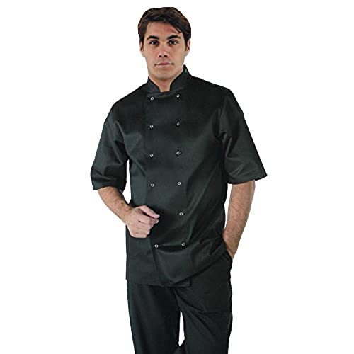 Whites Chefs Apparel A439-M Vegas-Kochjacke, kurze Ärmel, schwarz von Whites Chefs Clothing