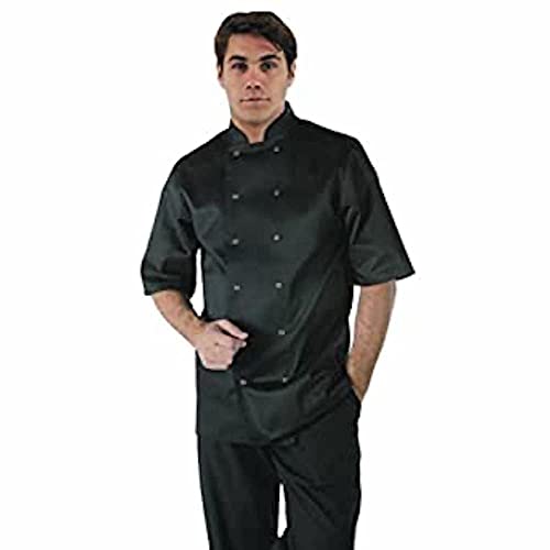 Whites Chefs Apparel A439-XS Vegas-Kochjacke, Größe XS, Schwarz von Whites Chefs Clothing