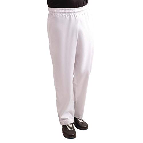 Whites Chefs Clothing A575T-M Unisex Kochhose Easyfit, Weiß, M von Whites Chefs Clothing