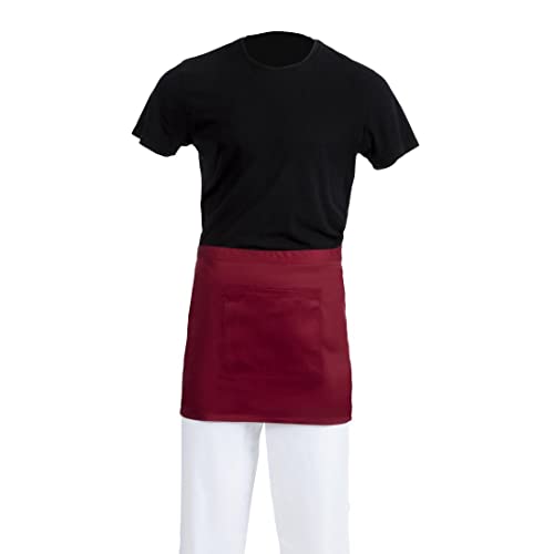 Whites Chefs Clothing BB177 Kurze Bistroschürze, Bordeaux von Whites Chefs Clothing