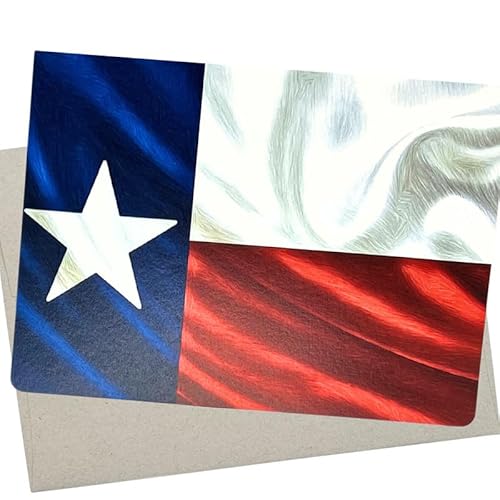 Texas-Flagge, Texanische Flagge, Notizkarte (1 Premium-Karte, 12,7 x 17,8 cm) für Geburtstag, Denken an Sie und alle Anlässe – 728 von Whitman and Daughter