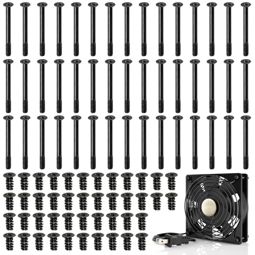 80 Stück Metall PC Lüfter Schrauben Montieren, 30 Mm Gehäuse Computer Ventilatorschrauben, Selbstschneidende Computer Gehäuse Lüfter Schrauben Kit, PC Fan Screws Heizkörperschrauben für PC-Gehäuse von WhizNook