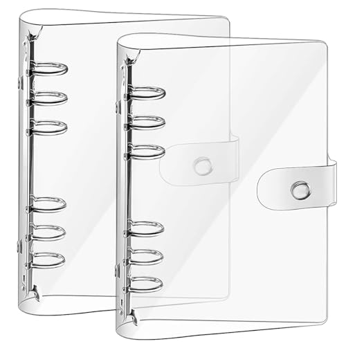 WhizNook 2 Stück Ringbuch A6, Transparentes PVC Ringbuch A6 Nachfüllbar, Wasserdicht, 6 Löcher, Für Schule, Büro, Reisen WhizNook 2 Stück Ringbuch A6, Transparentes PVC Ringbuch A6 Nachfüllbar, Wasserdicht, 6 Löcher, Für Schule, Büro, Reisen von WhizNook