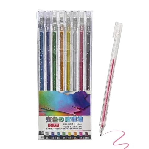 Glitzernde Farbstifte, Gel-Stift-Set | Glitzernde Farbige Glitzer-Stifte | Glitzer Gelstifte Set für Erwachsene zum Schreiben, Basteln, Schulprojekte, Lben von Whnbuij