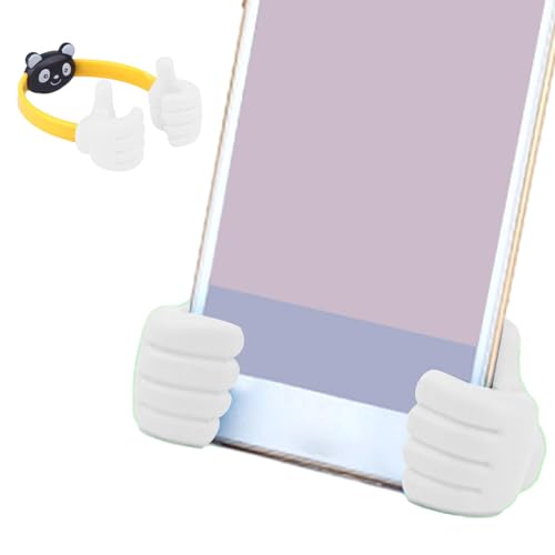 Handyhalter in Form einer Hand, Handyhalter in Daumenform, flexibler Telefonhalter mit Daumen, niedliche Basis für Smartphone-Halterung für flexible Tablet-Halterung für Tisch Handyhalter in Form einer Hand, Handyhalter in Daumenform, flexibler Telefonhalter mit Daumen, niedliche Basis für Smartphone-Halterung für flexible Tablet-Halterung für Tisch von Whnbuij