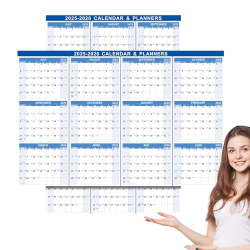 Kalender für Trockenlöschung an der Wand, Trockenwandkalender | Trockenes Löschen des großen Wandkalenders - Jahresplaner, horizontales / vertikales Layout für die Cam von Whnbuij