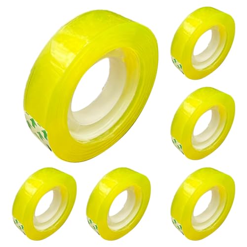 Transparentes Mehrzweck-Klebeband für Schreibwaren – 6 Rollen transparentes Klebeband mit starker Haftung | transparentes Klebeband mit flüssiger Freisetzung für Bürobedarf, Zuhause, sc von Whnbuij