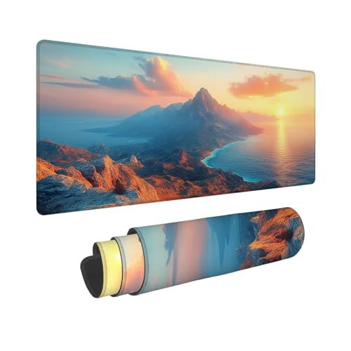 Mauspad 700x400x3mm, Extended Meer Mousepad XXL, Schreibtischunterlage Landschaft Mousepad Schreibtisch Zubehör, Waterproof Surface, Non-Slip Rubber Base - Stitched Edges, Geschenke für MäNner WR-604 Mauspad 700x400x3mm, Extended Meer Mousepad XXL, Schreibtischunterlage Landschaft Mousepad Schreibtisch Zubehör, Waterproof Surface, Non-Slip Rubber Base - Stitched Edges, Geschenke für MäNner WR-604 von Whoonng