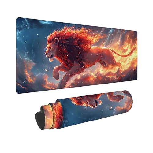 Mauspad 800x400x3mm, Extended Löwe Mousepad XXL, Schreibtischunterlage Karikatur Mousepad Schreibtisch Zubehör, Waterproof Surface, Non-Slip Rubber Base - Stitched Edges, Geschenke für MäNner WR-354 Mauspad 800x400x3mm, Extended Löwe Mousepad XXL, Schreibtischunterlage Karikatur Mousepad Schreibtisch Zubehör, Waterproof Surface, Non-Slip Rubber Base - Stitched Edges, Geschenke für MäNner WR-354 von Whoonng