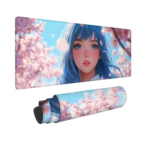 Mauspad 800x400x3mm, Kirschblüten Mousepad XXL, Schreibtischunterlage Mädchen Mousepad Schreibtisch Zubehör, Waterproof Surface - Non-Slip Rubber Base, Stitched Edges, Geschenke für MäNner 4L-698 Mauspad 800x400x3mm, Kirschblüten Mousepad XXL, Schreibtischunterlage Mädchen Mousepad Schreibtisch Zubehör, Waterproof Surface - Non-Slip Rubber Base, Stitched Edges, Geschenke für MäNner 4L-698 von Whoonng